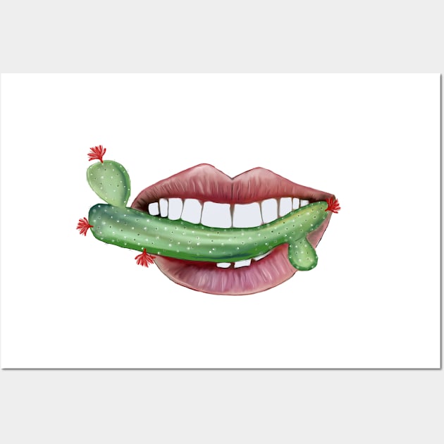 Cactus mouth Wall Art by msmart
